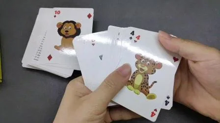 Las barajas de cartas de póquer de impresión OEM para entretenimiento infantil modifican los naipes para requisitos particulares
